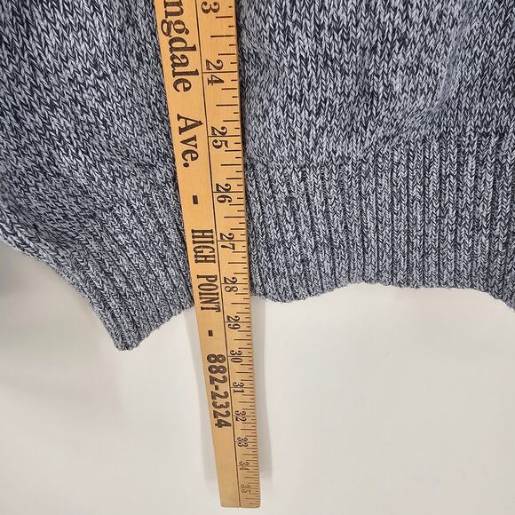 Eddie Bauer Mens L Sweater Navy Cotton Knit Crewneck Pullover Classic Heritage - Picture 4 of 7